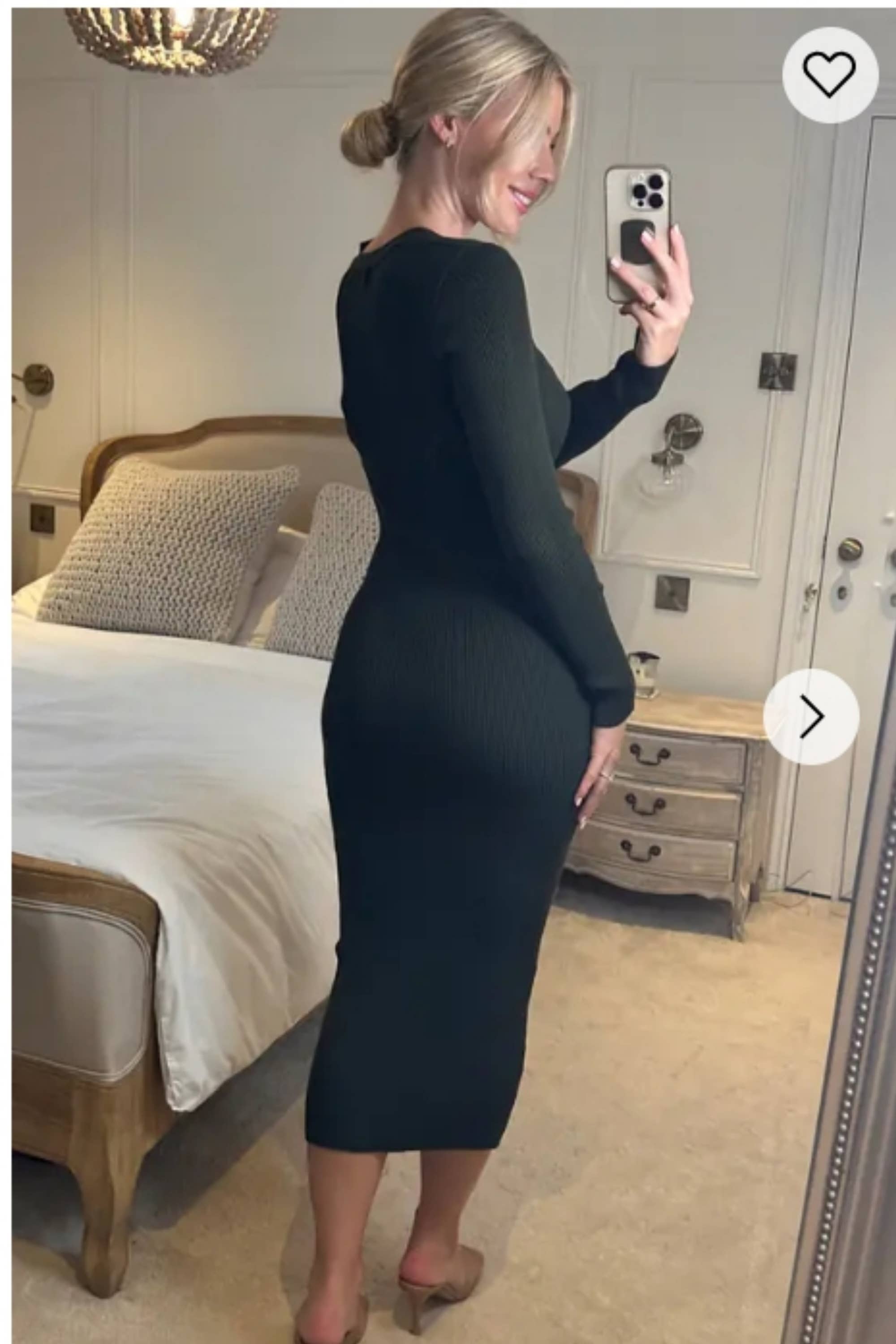 CY FASHION. LONDON – wholesale Dress – Women's – Soft Knitted Ribbed Midi Bodycon Dress Long Sleeve In Green3