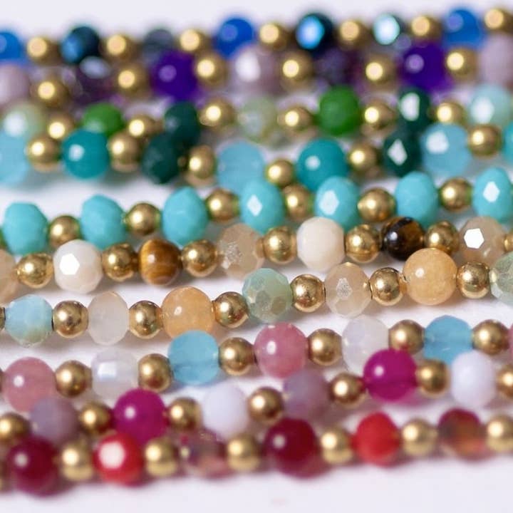 Jambo Jewellery – wholesale Beaded bracelet – Crystal Healing Bracelets on Display Stand