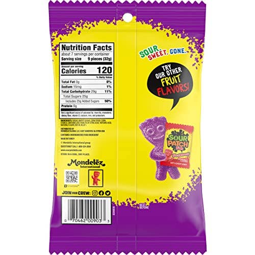Shop The King - Wholesale Gummy - Sour Patch Kids Grape Peg Bag 8 oz Single Bag11