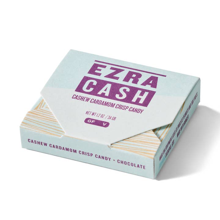 Ezra Cash - Cashew Cardamom Crisp Candy in Dark Chocolate for wholesale by Oregon Bark
