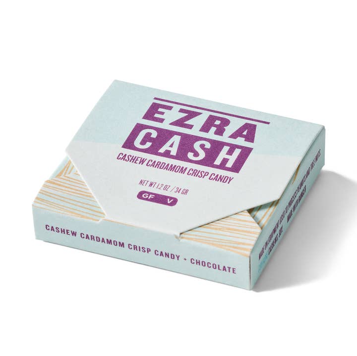 Ezra Cash - Cashew Cardamom Crisp Candy in Dark Chocolate for wholesale by Oregon Bark
