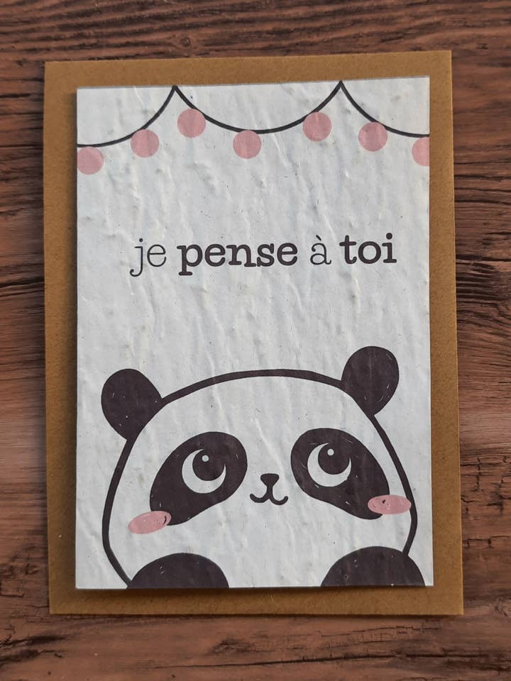 Tarjeta para plantar: pienso en ti para venta al por mayor de Des Mots Qui Fleurissent