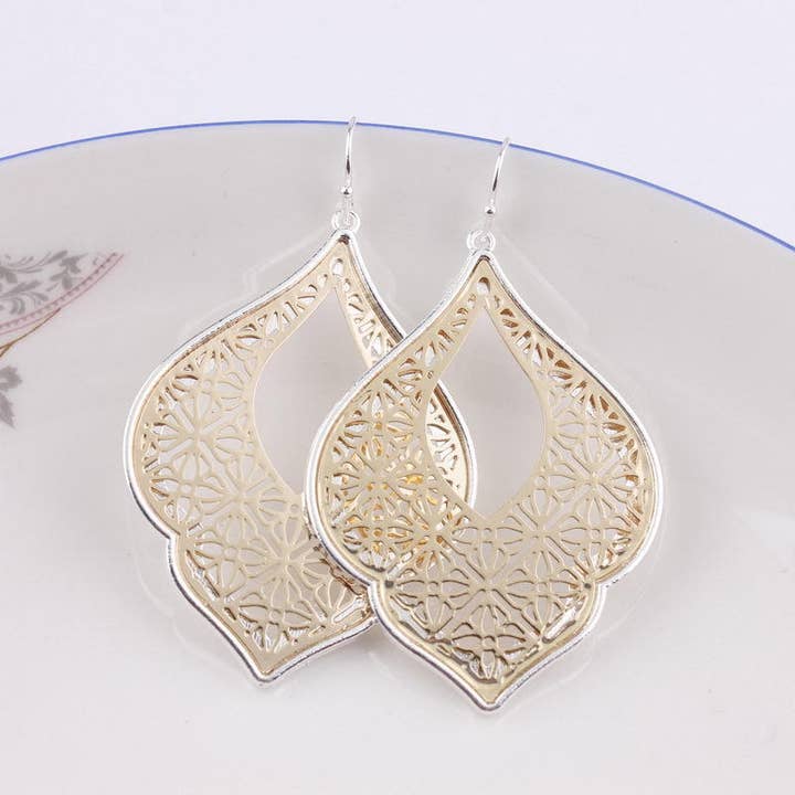 Kate Tuesday Jewelry - Wholesale Dangle Earrings - Filigree Thin Metal Bae Earrings