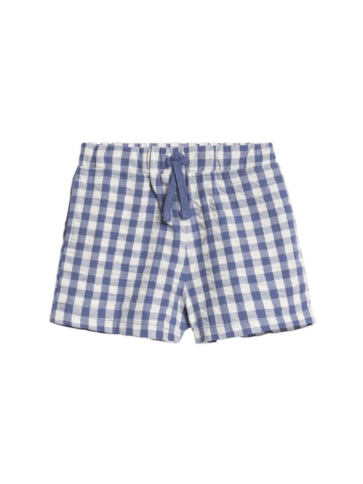 Colored Organics - Wholesale Shorts - Baby - Organic Baby & Kids Nixie Seersucker Short - Marino Gingham