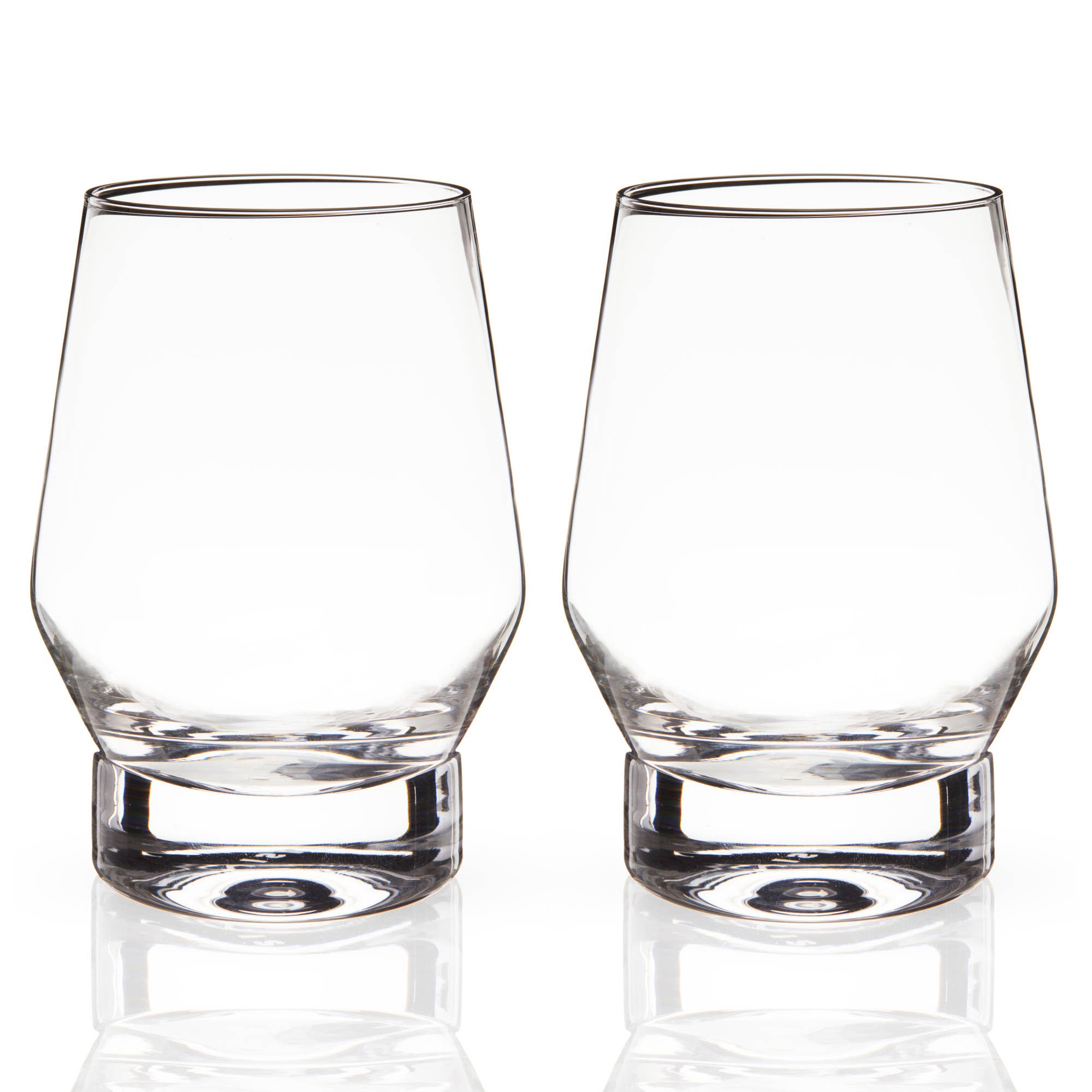 Viski - Wholesale Cocktail/Liquor Glass - Raye™ Heavy Base Crystal Whiskey Glasses Set of 22