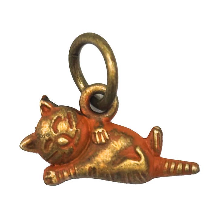 Cat Kitten Charm (available with bracelet or necklace) for wholesale by Gleeful Peacock