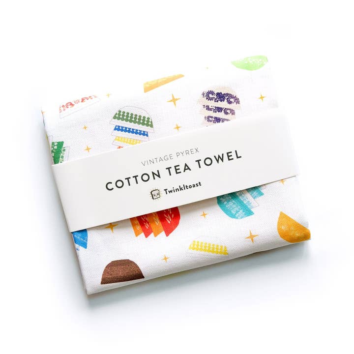 Twinkltoast - Wholesale Tea Towel - Pyrex-Inspired Tea Towel Sparkle – Retro Kitchen Gift2