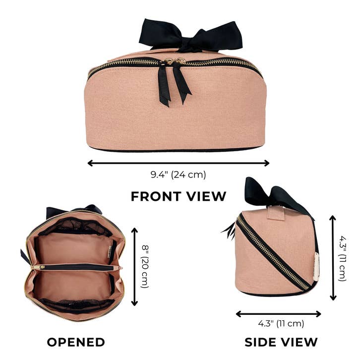Bag-All - Wholesale Makeup/Cosmetic Bag - Accordion Box Makeup & Toiletry, Pink/Blush