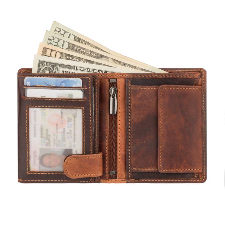 Minori Leather - Wholesale Wallet - Men's - Philip Leather Wallet – Men – Chestnut1