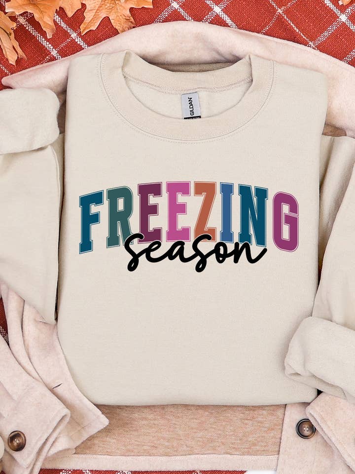 Freezing Season Colorful Sweatshirt for wholesale by Gambi's Tees