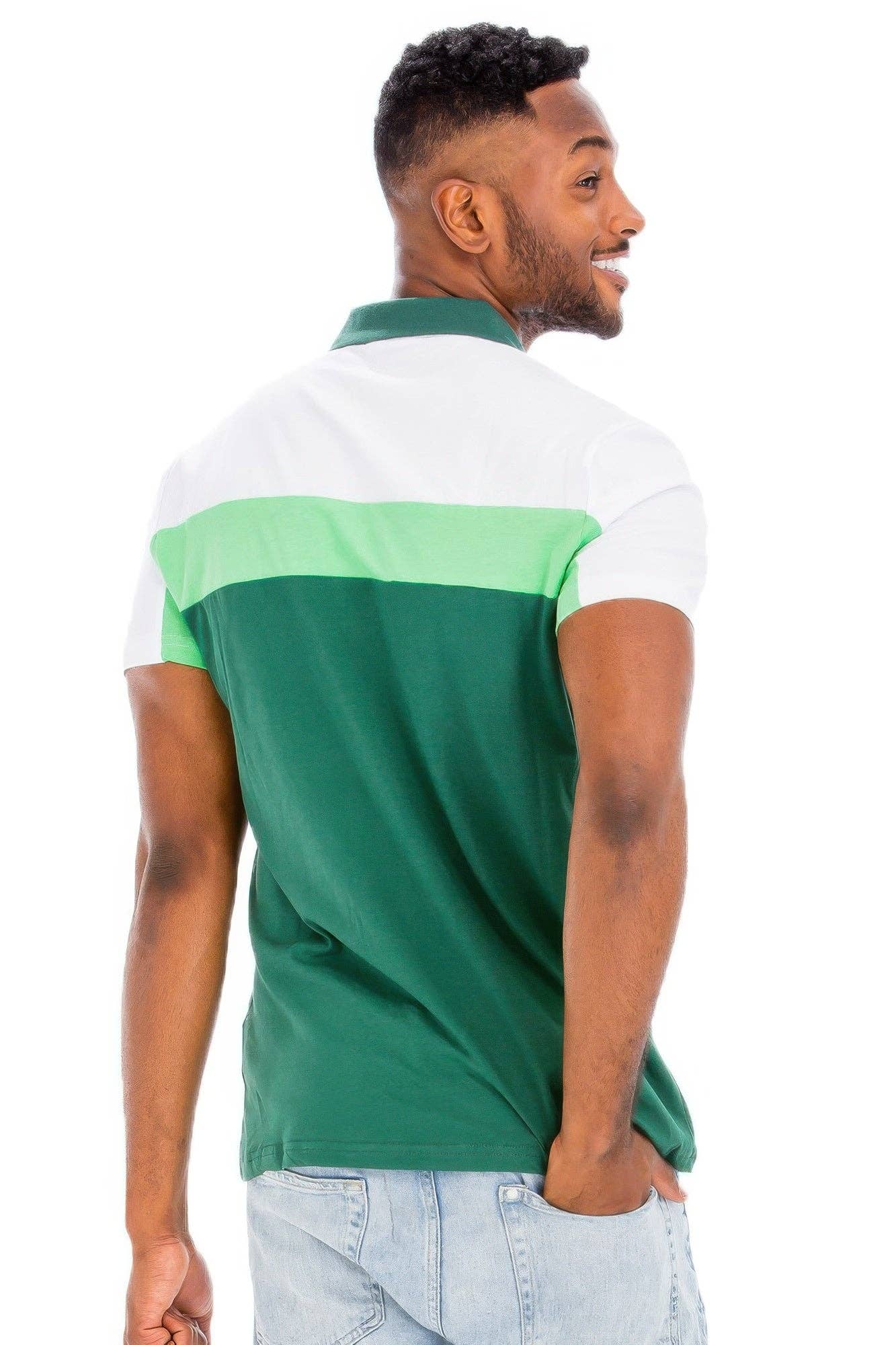 CC Wholesale Clothing - Wholesale Polo - Men's - Color Block Polo Short Sleeve4