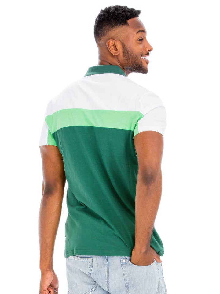 CC Wholesale Clothing - Wholesale Polo - Men's - Color Block Polo Short Sleeve4