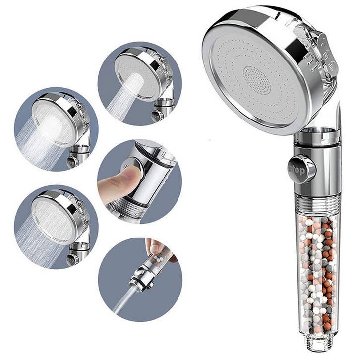 ACCITY - Wholesale Shower Head - THREE-SPEED WATER FILTER SHOWER HEAD WITH BOOSTER_CWASC170312