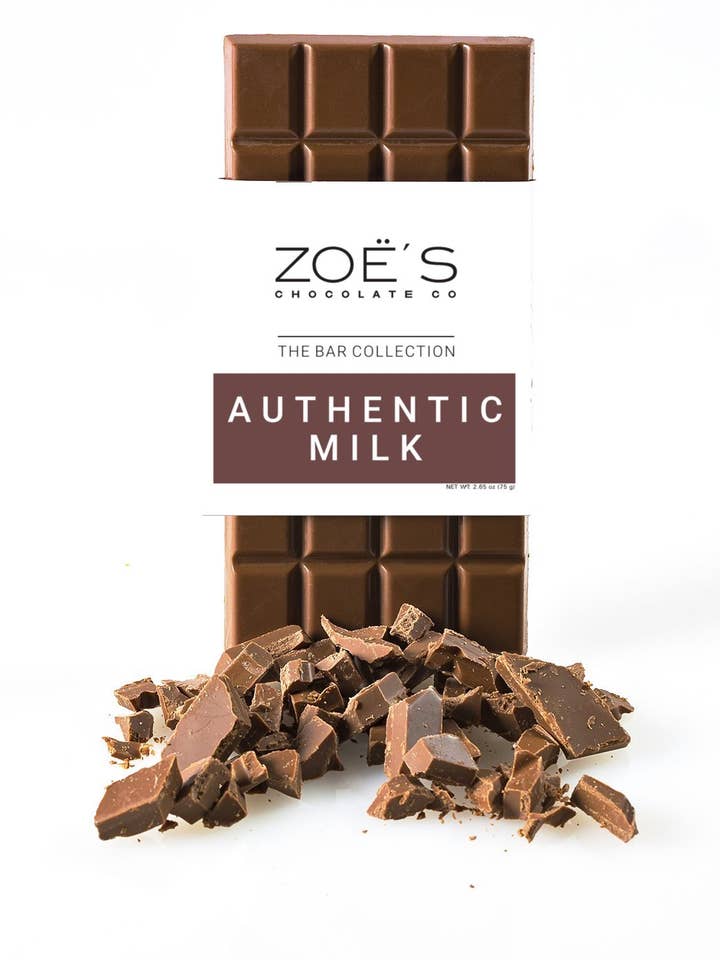 Autentisk mælkebar for engroshandel hos Zoe's Chocolate Co