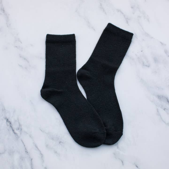 Tiepology - Wholesale Socks - Women's - Women's Solid Wool Cashmere Blend Socks