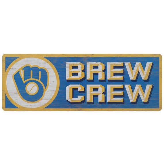 Milwaukee Brewers Wood Wall Decor for wholesale by Open Road Brands, LLC