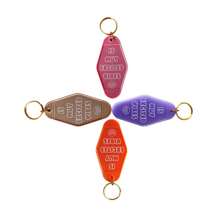 Magic Mood Art - Wholesale Keychain - Unisex - Is Muy Excited Vibes Motel Keychain in Beige1