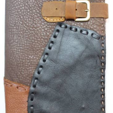 Handmade large Leather journal with buckle design/ blank paper for wholesale by Atlas Goods By Your Needs Company