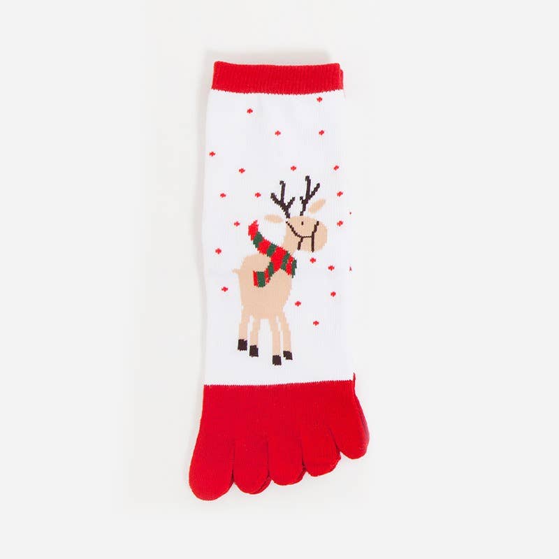 Sweetkama - Wholesale Sokken - Dames - Dames Vrolijk Kerstfeest Over Enkels Teen Sokken SKASC41540