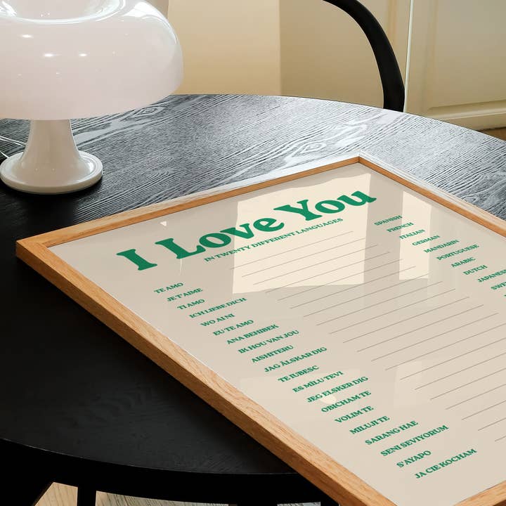 Lune Club - Wholesale Art Print - I Love You Retro Print