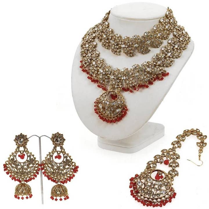 Collection Kyles | Ensemble Gulnaar | Bijoux de mariée pakistanais pour la vente par kyles online ltd
