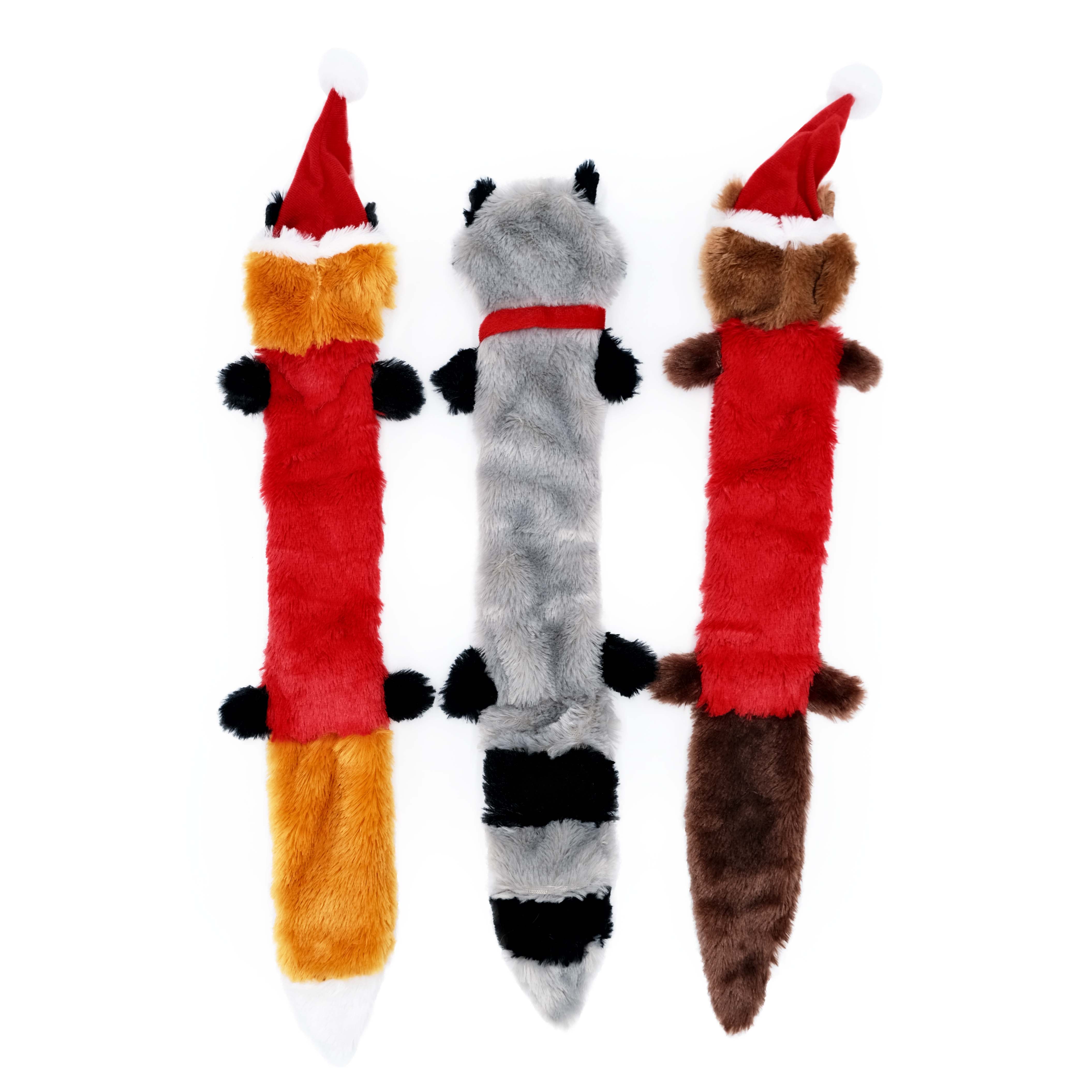 Wholesale Holiday Skinny Peltz 3-Pack Large Christmas Dog Toy
