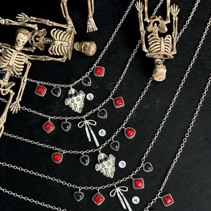 Krush Kandy - Wholesale Pendant/charm necklace - Halloween Charm Necklace Rosarita & Black Onyx sno 120