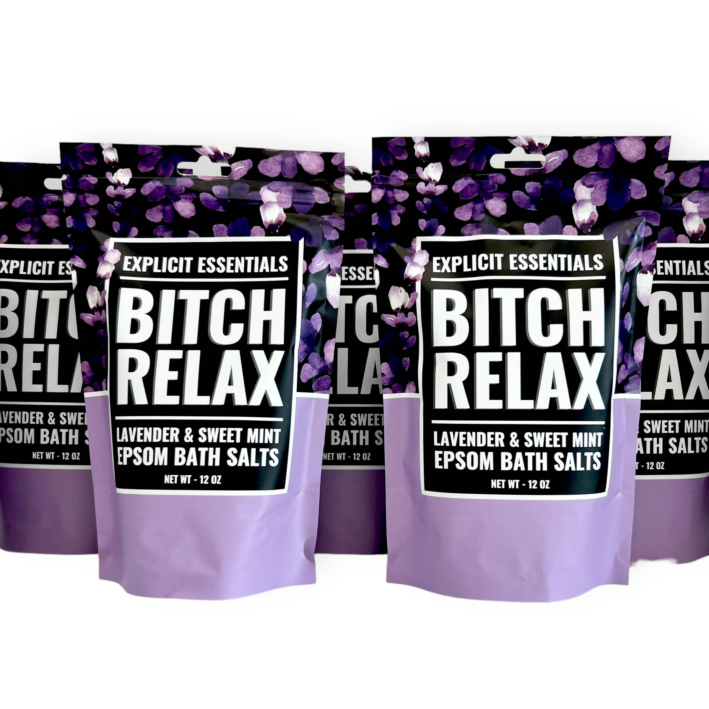 Explicit Essentials - Wholesale Bath Salts - Bitch Relax Bath Salts 12oz Bag11