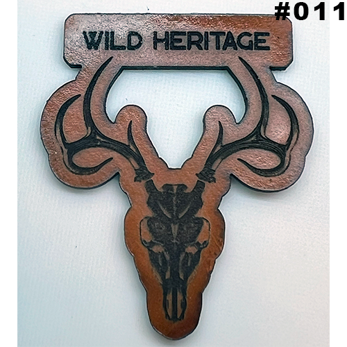 Wild Heritage Apparel - Venta al por mayor Accesorio para sombrero - Hombre - Parche de sombrero de cuero grabado personalizado9
