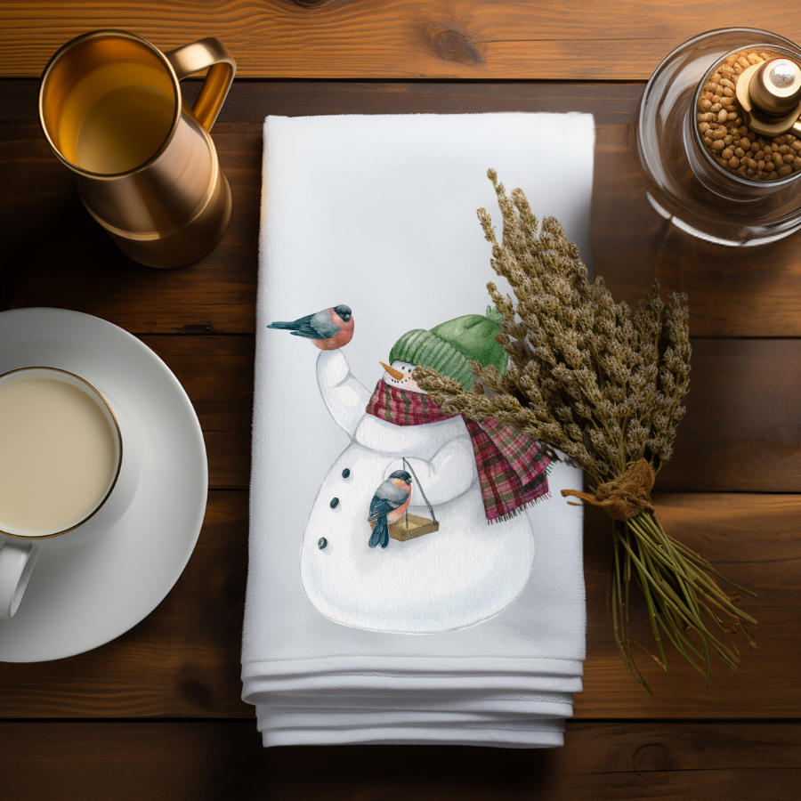 Fernville Creations - Wholesale Hand Towel - Snowman Hand Towel, Holiday Guest Towel, Luxury Guest Bath7