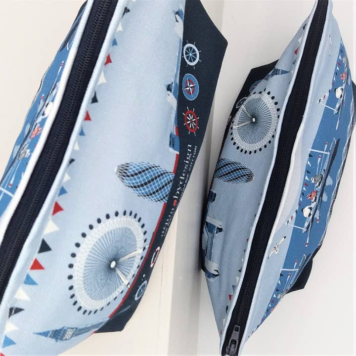 Aqua by Design - Wholesale Makeup/Cosmetic Bag - Cosmetic Bag, London Skyline & Rowing design6