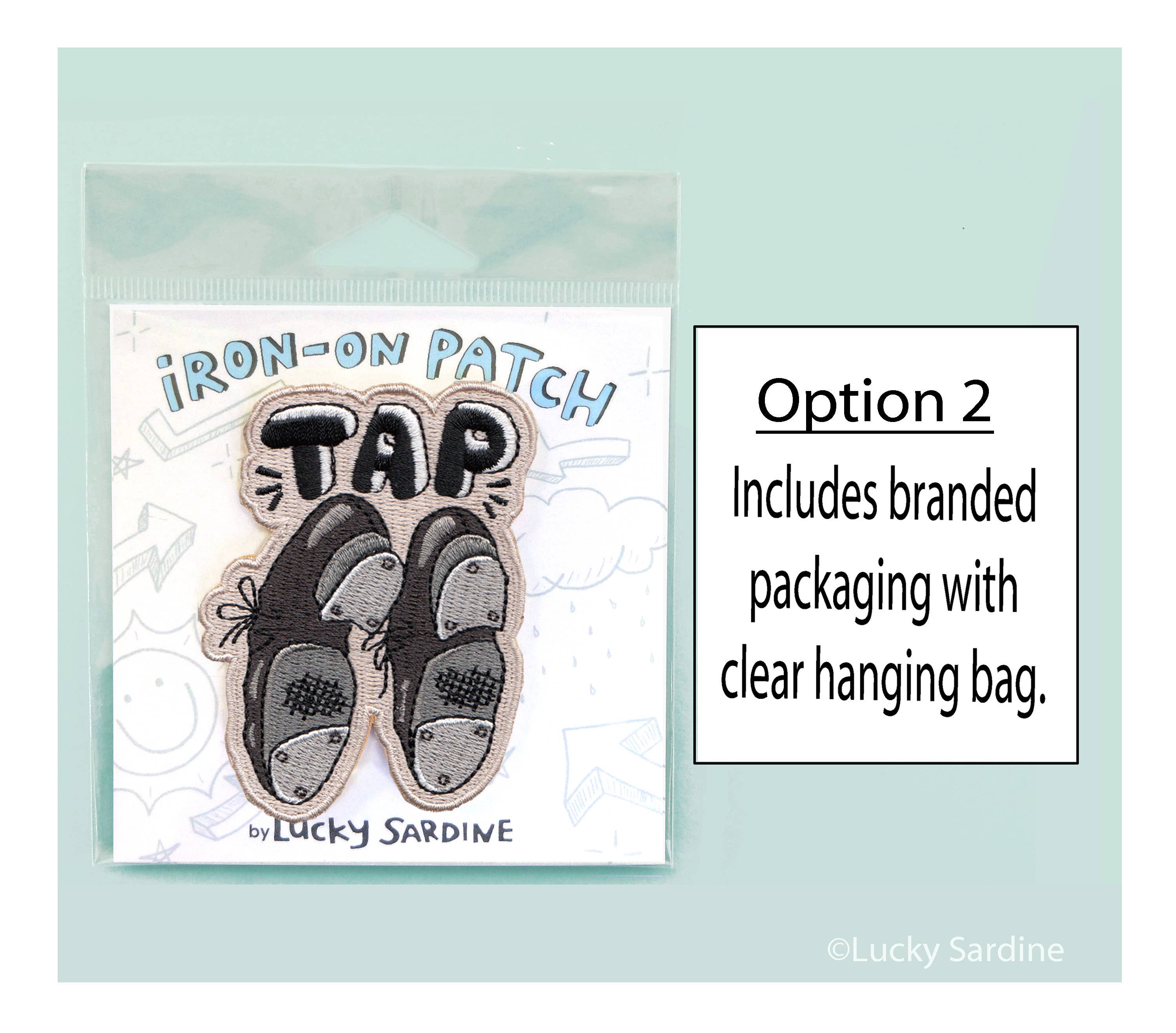 Lucky Sardine - Wholesale Patch - Tap Dance Shoe, Jazz Ballet Dancer Embroidered Iron-On Patch1