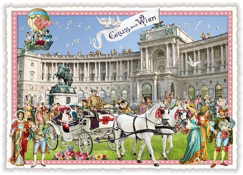 Actetre Deutschland Gmbh - Vendita all'ingrosso Cartoline - Cartolina della città, Vienna Hofburg (croce), PK1220