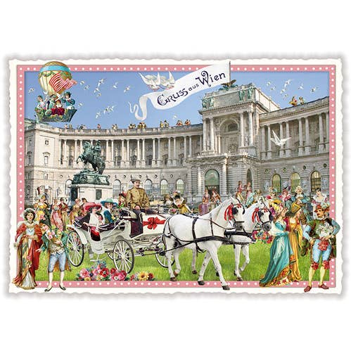 Actetre Deutschland Gmbh - Vendita all'ingrosso Cartoline - Cartolina della città, Vienna Hofburg (croce), PK122