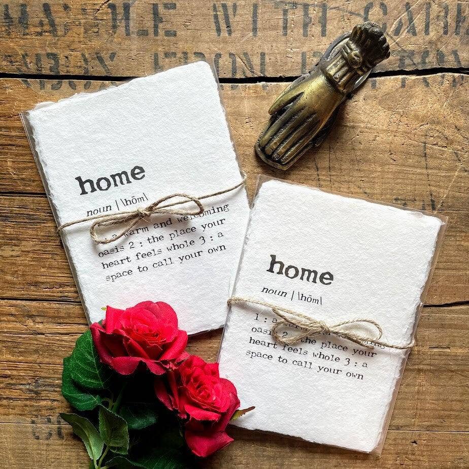 Alison Rose Vintage - Vente Affiche d'art - Accueil » définition » impression en police de machine à écrire sur du papier fait main4