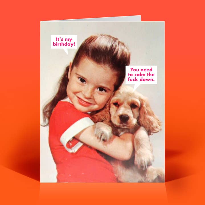 The Raccoon Society – wholesale Birthday card – Calm Down Birthday Card0