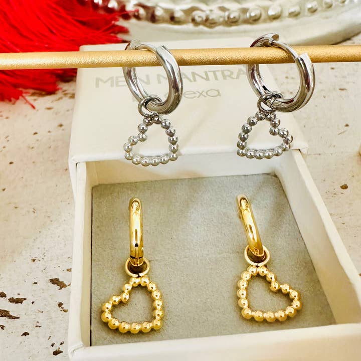 Hoop - Ohrringe mit Herzen für den Großhandel von Mein Mantra