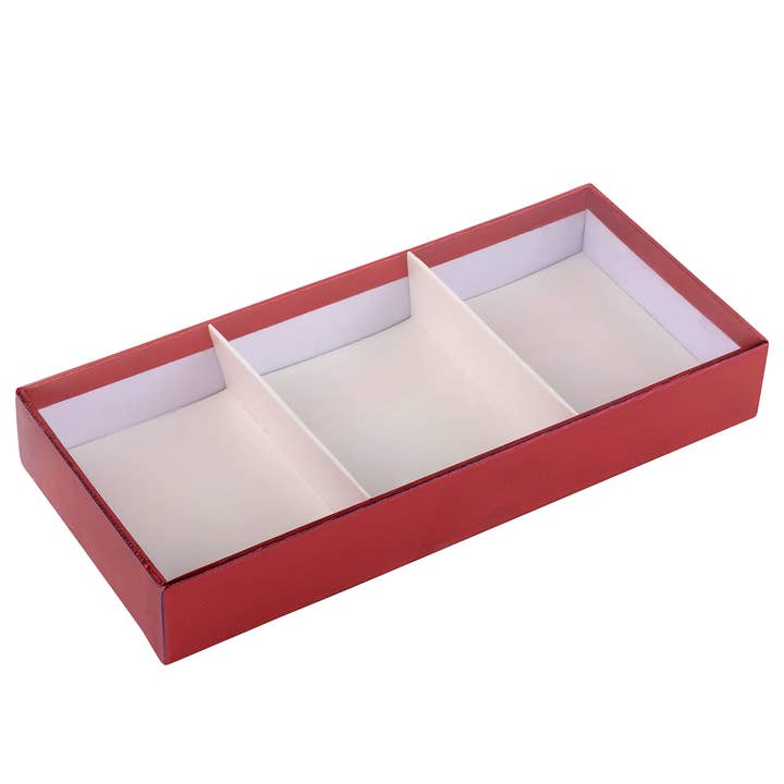 Hammont Three Section Red Tray - 4 Packs - Multi Function Gi for wholesale by Hammont
