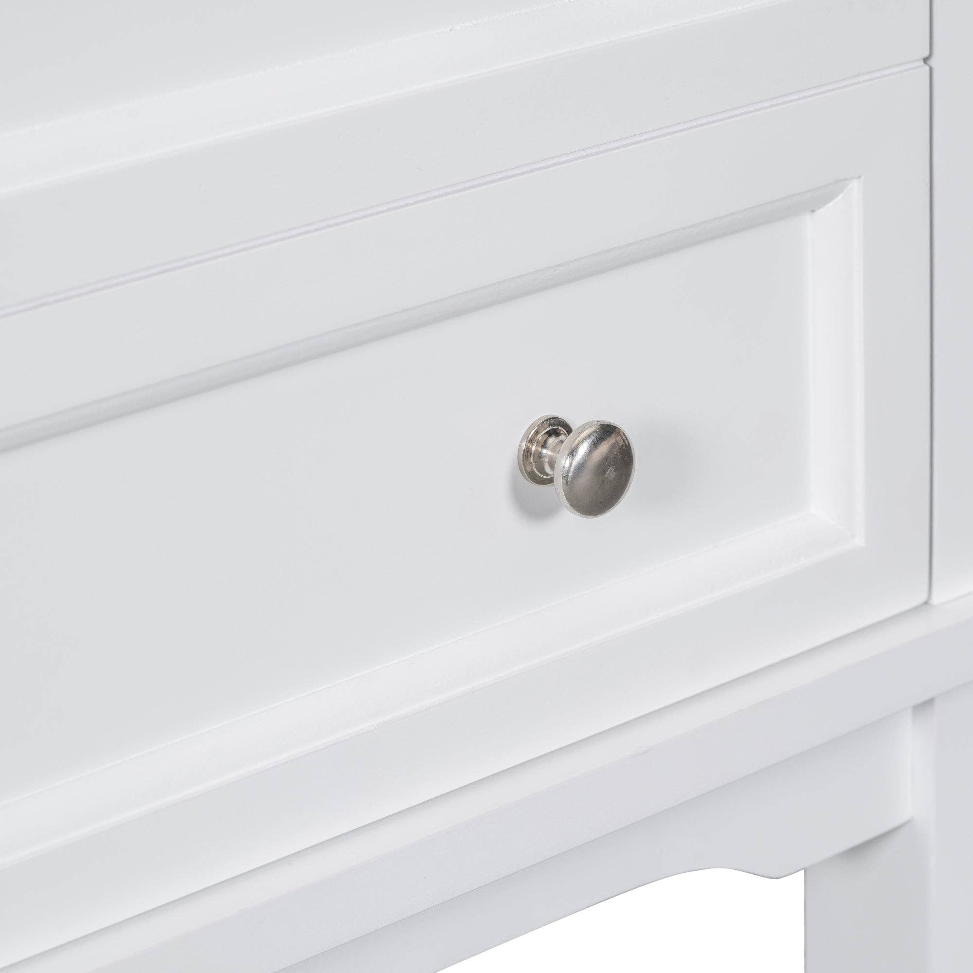 Orange County Decor - Wholesale Cabinet - 24" Bathroom Vanity With Sink, Bathroom Storage Cabinet With Drawer And Open Shelf, Solid Wood Frame, White White Solid Wood Mdf21