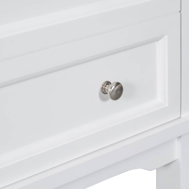 Orange County Decor - Wholesale Cabinet - 24" Bathroom Vanity With Sink, Bathroom Storage Cabinet With Drawer And Open Shelf, Solid Wood Frame, White White Solid Wood Mdf21