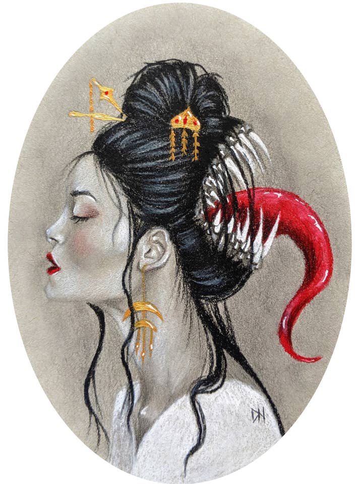 Fine Art Print "Yokai" for wholesale by Destiney Hett Art