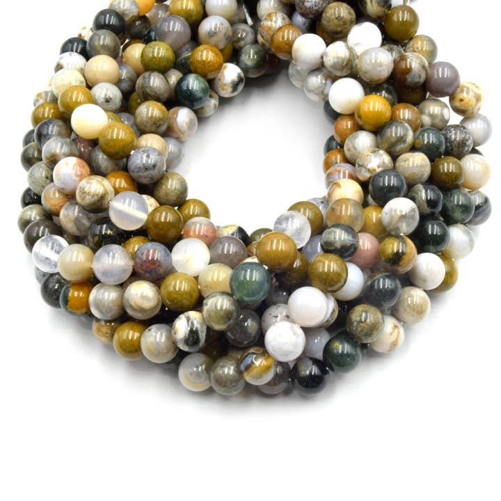 Ocean Jasper Beads | Smooth Round Gemstone Beads | 4mm 8mm 10mm for wholesale by Only Beads