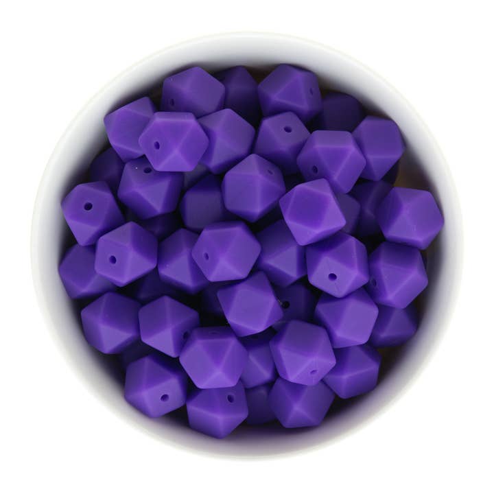 Cara & Co Silicone Craft Supply - Wholesale Beads - 14mm Hexagon Silicone Beads32