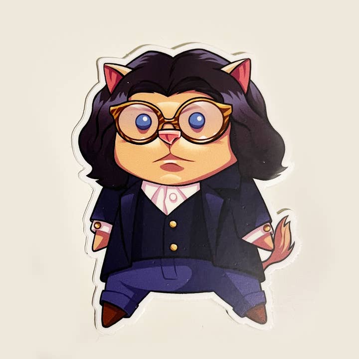 Fran Lebowitz - PopCat Vinyl Sticker for wholesale by The Ninjabot