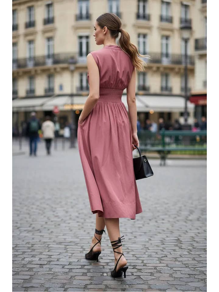 VAVA by Joy Han - Wholesale Dress - Women's - Two Way Zip Up Midi Dress7