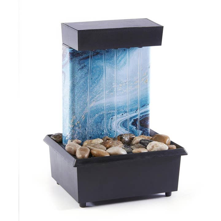 Fontaine de table Plystrn avec pierres pour la vente par Truu Design