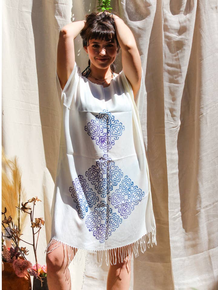 Two-Toned Summer Cover Up Dress for wholesale by Anakiz Organic