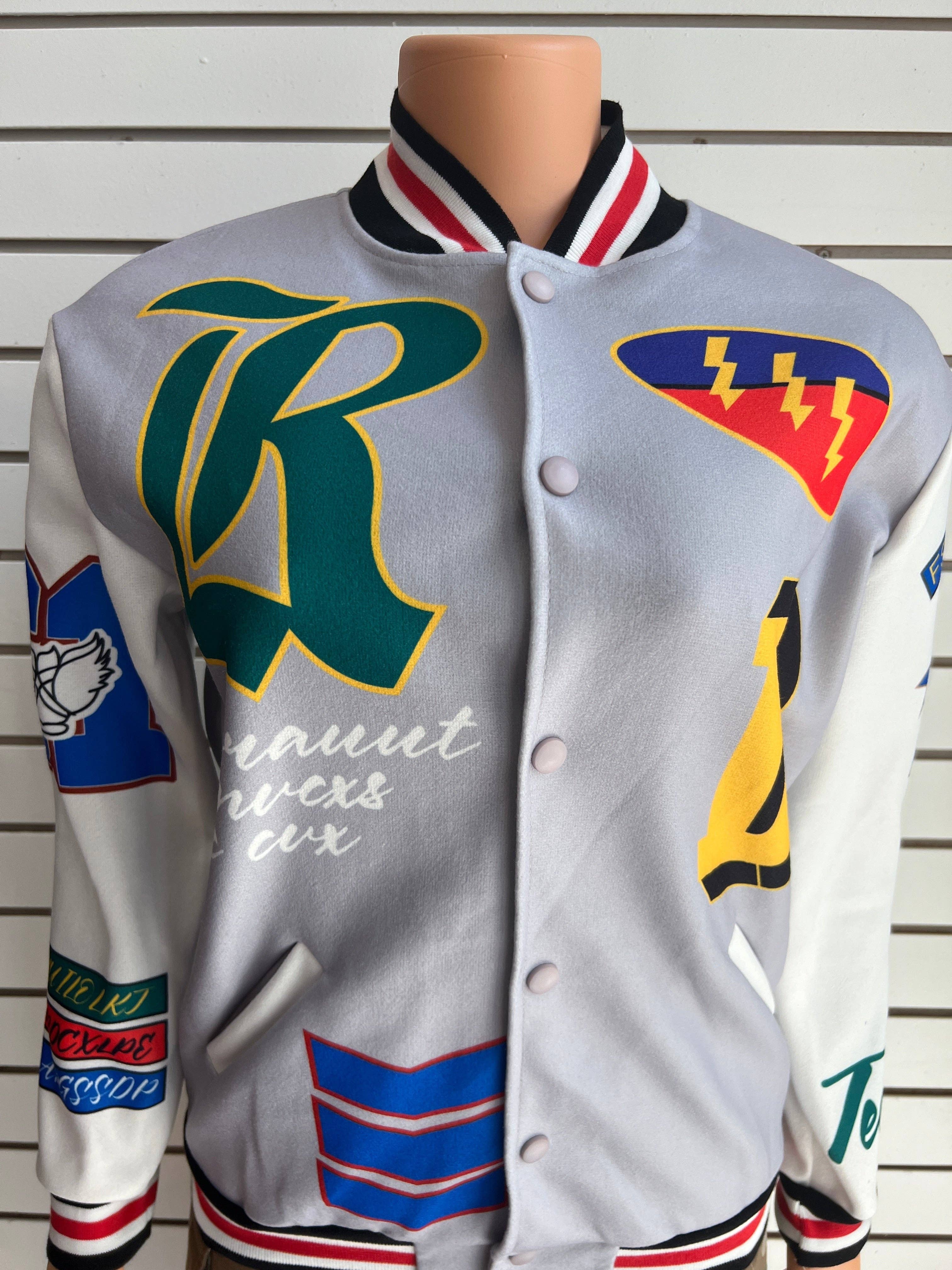 MB Fashion Wholesale - Wholesale Varsity/Baseball Jacket - Women's - MB FASHION BOLD PRINTED THIN VARSITY JACKET 3667LY1