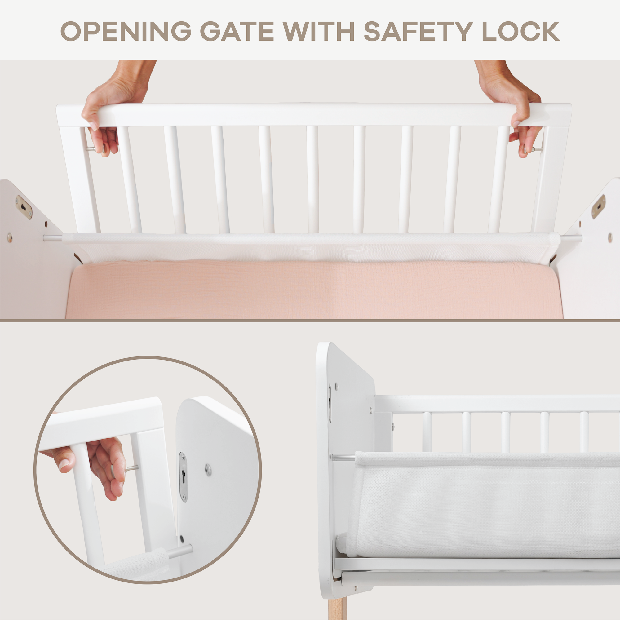 Comfy Cubs - Venta al por mayor Moisés - Bebés - Cuna de Madera para Bebés de Comfy Cubs2