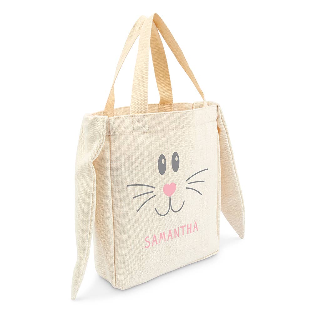 Weddingstar Inc. – wholesale Tote bag – Women's – Personalized Canvas Easter Bag With Bunny Ears - Bunny Face5